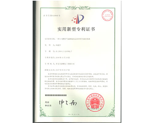 一種9-芴酮空氣液相氧化反應(yīng)中的氣體分布器-實(shí)用新型證書(shū)
